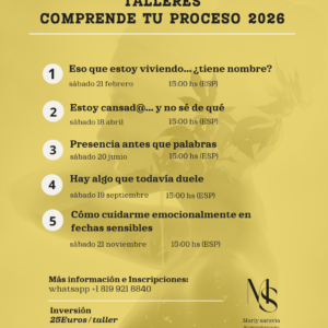 Portada Talleres 2026 Marly Saravia