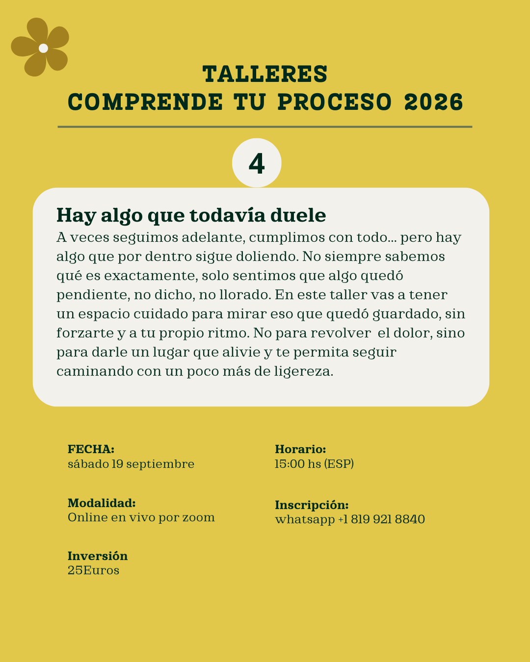 Talleres COMPRENDE TU PROCESO (5 talleres) - Imagen 5